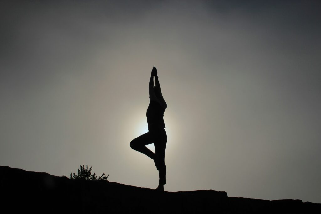SUP yoga example pose