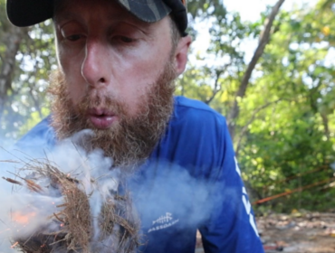 a photo of the wooded beardsman in the wilderness