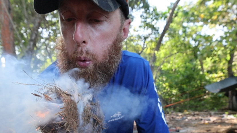 a photo of the wooded beardsman in the wilderness