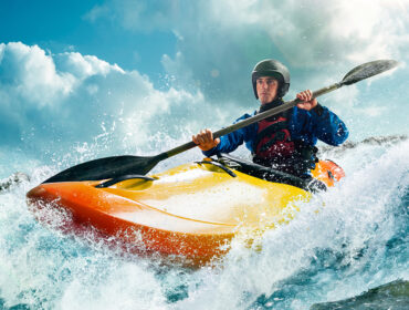 Whitewater kayaking, extreme kayaking By Artur Didyk