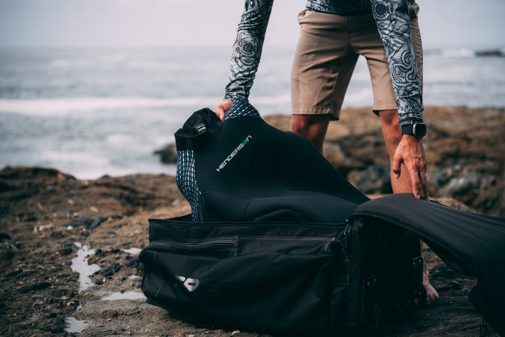 Henderson dive gear being used at the beach