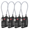 Slinger TSA Approved Cable Luggage Locks Black