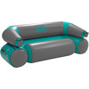 Aire River Couch Gray/Teal