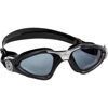 Aqua Sphere Kayenne Men's Swim Goggles with Smoke Lens, Black Frame/Green Accents Black Frame/Silver Accents