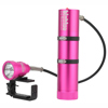 Bigblue 4000 Lumens Narrow Beam Canister Light with EOS Cord, Side Mount Pink