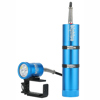 Bigblue 7000 Lumens Dual-Beam Canister Light with EOS Cord, Back Mount Blue