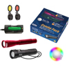 Bigblue AL1300WP & AL250 Dive Light Combo Pack with Rainbow Clip AL250 Red