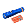 OrcaTorch D710 3000 Lumens Dive Light with 2 Batteries Blue