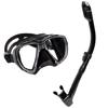 Cressi Big Eyes Mask/Dry Snorkel Package All Black