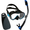 Cressi F-Dual Mask and Supernova Dry Snorkel Black/Blue