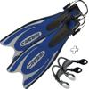 Cressi Frog-Plus Fins with Bungee Straps Blue