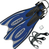 Cressi Frog-Plus Fins with Bungee Straps Blue