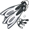 Cressi Frog-Plus Fins with Bungee Straps Black/White