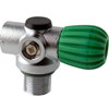 Blue Steel Inline Re-Breather Valve Green Handwheel
