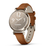 Garmin Lily 2 Classic Sport GPS Smartwatch Cream Gold/Tan Leather Band