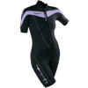 Henderson 3mm Thermoprene Women's Front Zip Shorty Wetsuit Black/Lavender