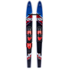 HO Sports Blast Combo Water Skis with Horseshoe Bindings and Rear Toe Strap Bar Black/Blue