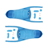 Leaderfins Forza Foot Pockets with Assembly Set Blue