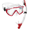 Rapido Clareza Three Lens Mask and Snorkel Combo Clear/Pastel Red