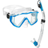 Rapido Clareza Three Lens Mask and Snorkel Combo Clear/Pastel Blue