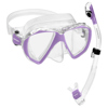 Rapido Otimo Two Lens Mask and Snorkel Combo Clear/Pastel Lilac