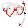Rapido Otimo Two Lens Mask and Snorkel Combo Clear/Pastel Red