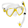 Rapido Otimo Two Lens Mask and Snorkel Combo Clear/Pastel Yellow