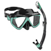 Rapido Panto-180 Four Lens Mask and Snorkel Combo Black/Mint