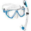 Rapido Panto-180 Four Lens Mask and Snorkel Combo Clear/Translucent Blue