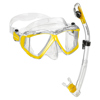 Rapido Panto-180 Four Lens Mask and Snorkel Combo Clear/Neon Yellow