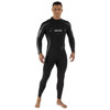 Seac 3mm Feel-S Men's Back Zip Full Wetsuit Black/Silver