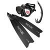 Seac Clear Anti-Fog Mask with Jet Snorkel and L-30 Freediving Fins Set Black