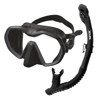 Seac Icona Frameless Dive Mask and Snorkel Set Black/Gray
