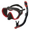 Seac Icona Frameless Dive Mask and Snorkel Set Black/Red