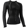 Sharkskin Chillproof Women's Front Zip Long Sleeve Top Black