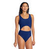 Speedo Keyhole Rib One Piece for Women Cerulean Blue