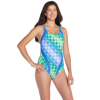 Speedo Printed Splice One Piece for Women Blue