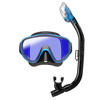Tusa Adult Mask and Snorkel Combo Black/Fish Tail Blue