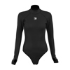Trudive Cutout Women's Openback Long Sleeve Cheeky Bikini Cut Wetsuit Black