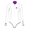 Trudive Women's Front Zip Long Sleeve Moderate Bikini Cut Wetsuit White