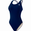 TYR Solid Spandex Maxback Women's Swimsuit Navy