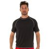 Uzzi Unisex Short Sleeve Rash Guard Black