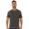 Uzzi Unisex Short Sleeve Rash Guard Gray