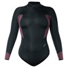Xcel 2mm Axis Women's Long Sleeve Cheeky Bikini Cut Wetsuit Black/Wine w/Palm Monstera Print