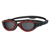 Zoggs Predator Flex Polarized Smoke Lens Swim Goggles Black/Red