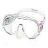 Atomic Aquatics Frameless Mask, Black Skirt Clear/Fuchsia
