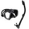 Cressi Big Eyes Mask/Dry Snorkel Package All Black