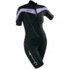 Henderson 3mm Thermoprene Women's Front Zip Shorty Wetsuit Black/Lavender