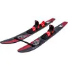 HO Sports Excel Combo Water Skis with Horseshoe Bindings and Rear Toe Strap Bar Black/Red