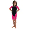 Seac 1.5mm Dolphin Girl's Front Zip Shorty Fuchsia/Black